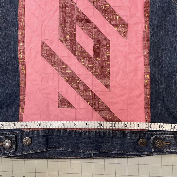 Denim Jacket with Original Patchwork Panel - Picture 6 of 13